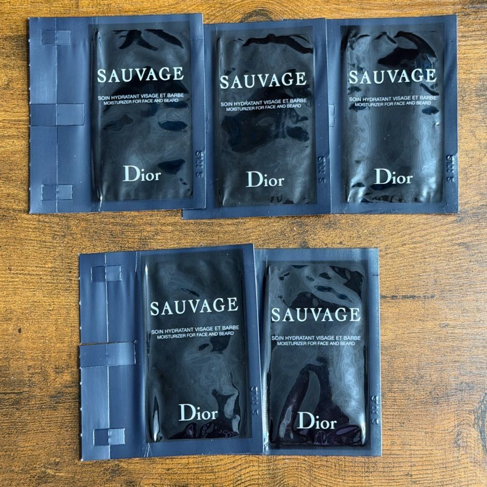 Dior Sauvage Samples Bundle 15pc | Face Cleanser, Beard Moisturizer, Car Freshie - Picture 5 of 9